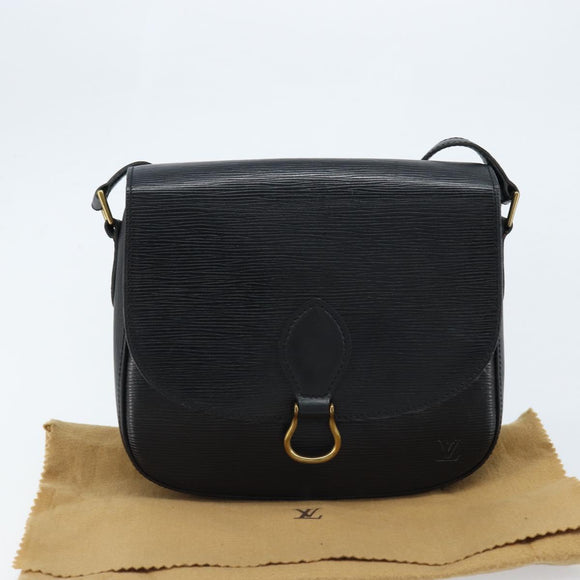 LOUIS VUITTON Epi Saint Cloud GM Shoulder Bag Black Noir M52192 LV Auth bs33474