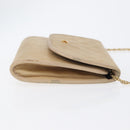 CHANEL Matelasse Ketting Schoudertas Lamsleer Beige Goud CC Auth bs33475-5