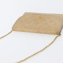 CHANEL Matelasse Ketting Schoudertas Lamsleer Beige Goud CC Auth bs33475-7
