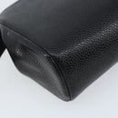 CHANEL Pouch Caviar Skin Black Gold CC Auth bs33477-16