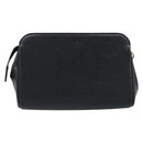 CHANEL Pouch Caviar Skin Black Gold CC Auth bs33477-2