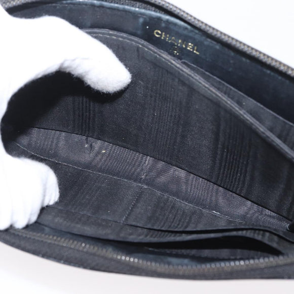 CHANEL Lange Geldbörse Caviar Leder Schwarz CC Auth bs33480