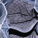 LOEWE Anagram Shoulder Bag Leather Navy Gold Auth bs33483-16