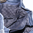 LOEWE Anagram Shoulder Bag Leather Navy Gold Auth bs33483-17