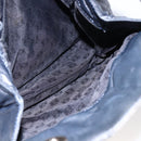 LOEWE Anagram Shoulder Bag Leather Navy Gold Auth bs33483-21