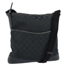 GUCCI GG Canvas Shoulder Bag Black Silver 145857 Auth bs33485-1
