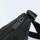 GUCCI GG Canvas Shoulder Bag Black Silver 145857 Auth bs33485-10