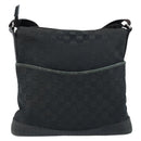 GUCCI GG Canvas Shoulder Bag Black Silver 145857 Auth bs33485-13
