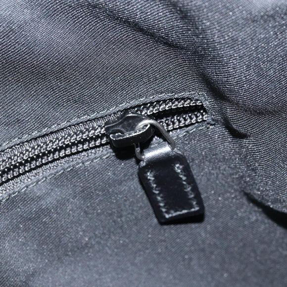 GUCCI GG Canvas Shoulder Bag Black Silver 145857 Auth bs33485