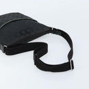 GUCCI GG Canvas Shoulder Bag Black Silver 145857 Auth bs33485-7