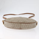 Christian Dior Honeycomb Canvas Shoulder Bag PVC Beige Gold Auth bs33486-6