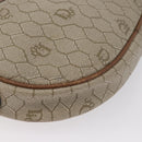 Christian Dior Honeycomb Canvas Shoulder Bag PVC Beige Gold Auth bs33486-14