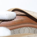 Christian Dior Honeycomb Canvas Shoulder Bag PVC Beige Gold Auth bs33486-11