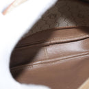 Christian Dior Honeycomb Canvas Shoulder Bag PVC Beige Gold Auth bs33486-12