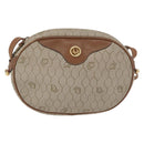 Christian Dior Honeycomb Canvas Shoulder Bag PVC Beige Gold Auth bs33486-13