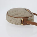Christian Dior Honeycomb Canvas Shoulder Bag PVC Beige Gold Auth bs33486-4