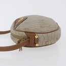 Christian Dior Honeycomb Canvas Shoulder Bag PVC Beige Gold Auth bs33486-5