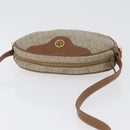Christian Dior Honeycomb Canvas Shoulder Bag PVC Beige Gold Auth bs33486-7