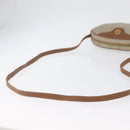 Christian Dior Honeycomb Canvas Shoulder Bag PVC Beige Gold Auth bs33486-8