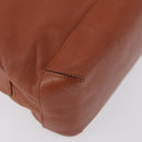 LOEWE Umhängetasche Leder Braun Silber Auth bs33487-15