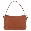 LOEWE Umhängetasche Leder Braun Silber Auth bs33487-2
