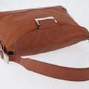 LOEWE Umhängetasche Leder Braun Silber Auth bs33487-6