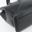 Christian Dior Tote Bag Leather Black Silver Auth bs33488-15