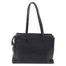 Christian Dior Tote Bag Leather Black Silver Auth bs33488-2