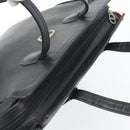 Christian Dior Tote Bag Leather Black Silver Auth bs33488-6
