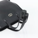 Christian Dior Tote Bag Leather Black Silver Auth bs33488-7