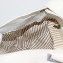LOEWE Shoulder Bag Leather White Silver Auth bs33492-19