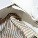 LOEWE Shoulder Bag Leather White Silver Auth bs33492-20