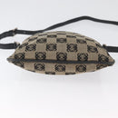 LOEWE Anagram Shoulder Bag Canvas Beige Silver Auth bs33493-10