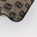 LOEWE Anagram Shoulder Bag Canvas Beige Silver Auth bs33493-11