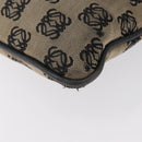 LOEWE Anagram Shoulder Bag Canvas Beige Silver Auth bs33493-12