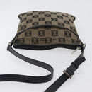 LOEWE Anagram Shoulder Bag Canvas Beige Silver Auth bs33493-7