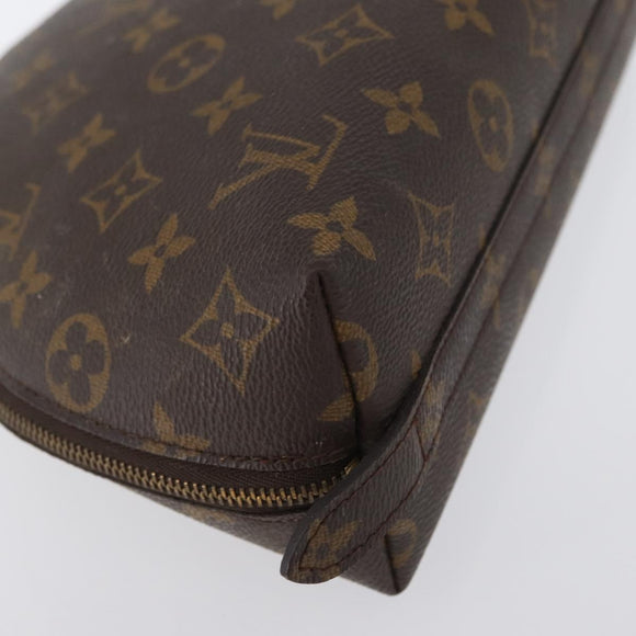 LOUIS VUITTON Monogram Trousse Demi Ronde Kosmetiktäschchen M47520 LV Auth bs33503