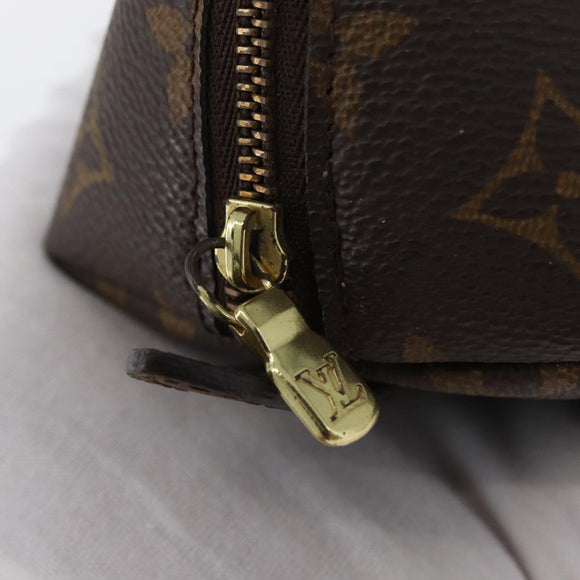 LOUIS VUITTON Monogram Trousse Demi Ronde Kosmetiktäschchen M47520 LV Auth bs33503
