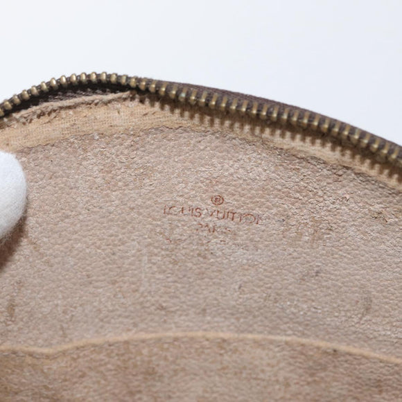 LOUIS VUITTON Monogram Trousse Demi Ronde Kosmetiktäschchen M47520 LV Auth bs33503