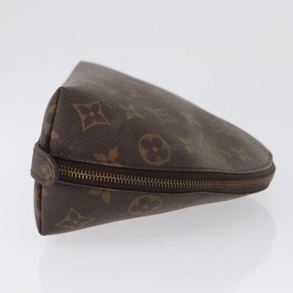 LOUIS VUITTON Monogram Trousse Demi Ronde Kosmetiktäschchen M47520 LV Auth bs33503
