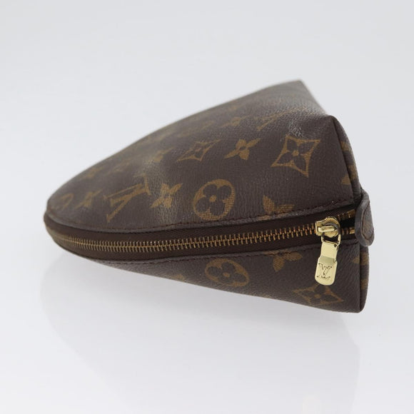LOUIS VUITTON Monogram Trousse Demi Ronde Kosmetiktäschchen M47520 LV Auth bs33503