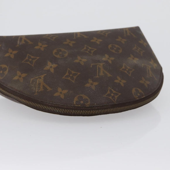 LOUIS VUITTON Monogram Trousse Demi Ronde Kosmetiktäschchen M47520 LV Auth bs33503
