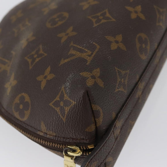 LOUIS VUITTON Monogram Trousse Demi Ronde Kosmetiktäschchen M47520 LV Auth bs33503
