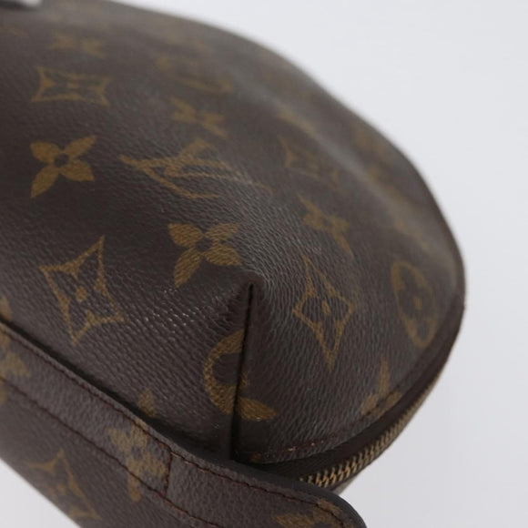 LOUIS VUITTON Monogram Trousse Demi Ronde Kosmetiktäschchen M47520 LV Auth bs33503