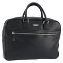 BURBERRY Business Bag Leather Black Silver Auth bs33513-1