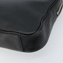 BURBERRY Business Bag Leather Black Silver Auth bs33513-14