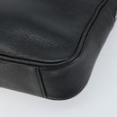 BURBERRY Business Bag Leather Black Silver Auth bs33513-16