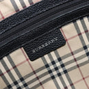 BURBERRY Business Bag Leather Black Silver Auth bs33513-11