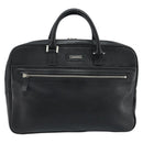 BURBERRY Business Bag Leather Black Silver Auth bs33513-13