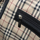 BURBERRY Business Bag Leather Black Silver Auth bs33513-20